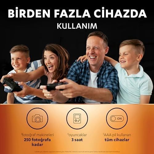 Diğer 126662267 Şarj Edilebilir Aaa İnce Kalem Pil 2'li Paket 750 Mah Nimh, 1000 Sarj Döngüsü, Önceden Sarj Edilmiştir