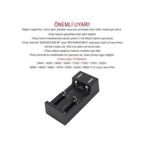 Diğer 126662289 Pil Şarj Aleti İki Yuvalı - Lityum Pil Şarj Cihazı/gt-Bc02