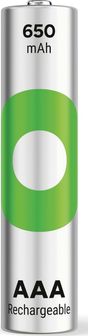 Diğer 126662412 Recyko 650 Aaa İnce Kalem Ni-Mh Şarjlı Pil, 1.2 Volt, 4'lü Kart