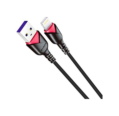 Diğer 126663904 Syrox C93 2.0 Mah İph 1 Mt Gül Desenli Kablo Araç Şarjı, Siyah