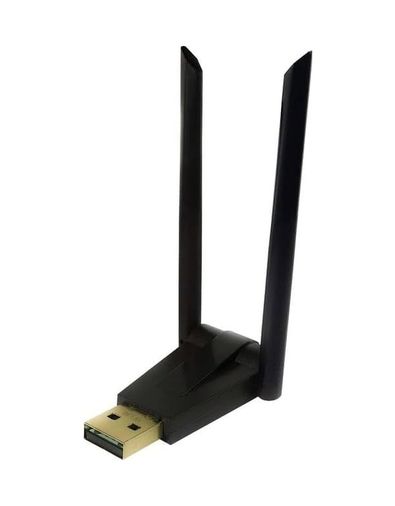 Diğer 126666959 Trio W-136, 2.4Ghz Wifi Adaptör 600 Mbps Çift Antenli Realtek Speed Chips Driversız Tak Çalıştır W-136