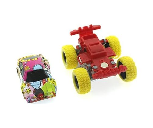 Diğer 126668228 Brands Die Cast Çizgi Film Desenli Sarı Teker Araba
