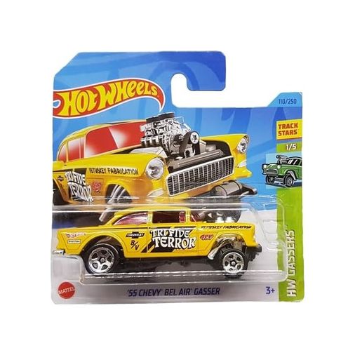 Diğer 126668280 - 55 Chevy Bel Air Gasser - Hw Gassers 1/5 - Hkh61 - Short Card - Track Stars - Firestone - Gm - Mattel 2023 - 1:64