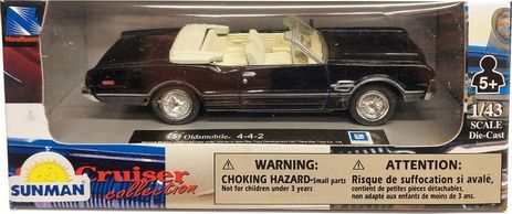 Diğer 126668810 Newray 1:43 Diecast Metal Araba 1966 Oldsmobile 4-4-2