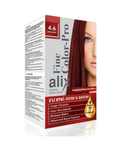 Diğer 127431285 Alix Kit Saç Boyası 50 Ml 4.6 Ateş Kızılı