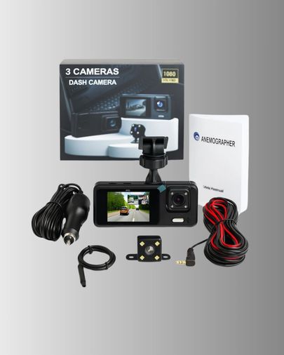 Diğer 127894757 3 Kameralı Araç İçi Dvr Kayıt Cihazı Ön İç Arka Kamera Full Hd -