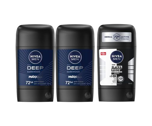 Diğer 128808207 Men Erkek Stick Deodorant & Invisible Original 48 Saat Anti-Perspirant Koruma, 50 Ml + Men Erkek Stick Deodorant Deep Dimension, 48 Saat Anti-Perspirant Koruma, 50 Ml X2