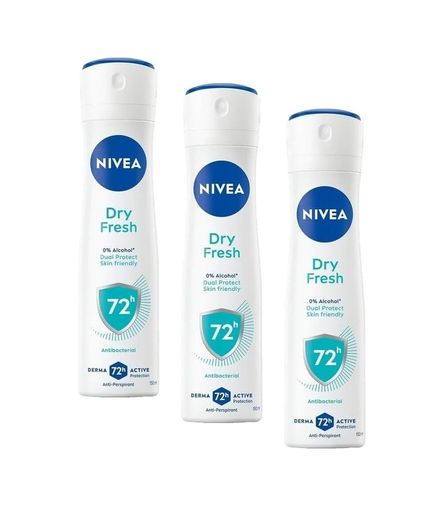 Diğer 128808282 Dry Fresh Kadın Sprey Deodorant, 150 Ml 3 Paketi