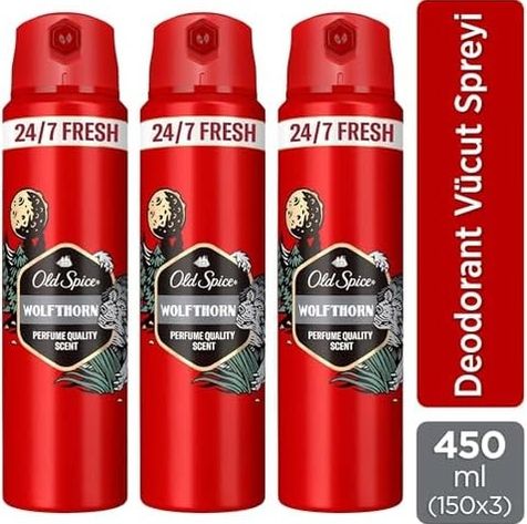 Diğer 128808570 Old Spice Wolfthorn Erkek Sprey Vücut Deodorantı 150 Ml 3Lü Paket