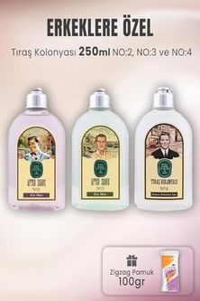 Diğer 128831075 Tıraş Kolonya Seti 2-3-4 Ve Zigzag Pamuk 100 Gr