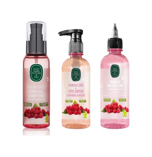 Diğer 128831334 Frambuaz Seyahat Saç Bakım Seti, Bakım Yağı 100Ml, Tonik 100 Ml Ve Şampuan 100 Ml