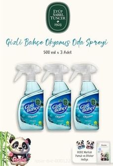 Diğer 128831489 3'lü Gizli Bahçe Oda Kokusu Okyanus 500 Ml Ve Pamuk Rosıe