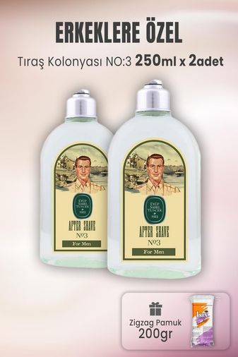 Diğer 128831523 Tıraş Kolonyası No 3 X 2 Adet Ve Zigzag Pamuk 200 Gr
