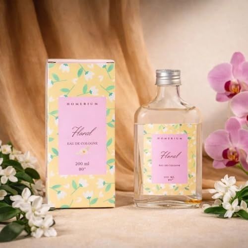 Diğer 128832060 Premium Orkide Ve Yasemin Parfümlü Kolonya 200 Ml - 80 Derece Alkol Oranı - Dekoratif Cam Şişe