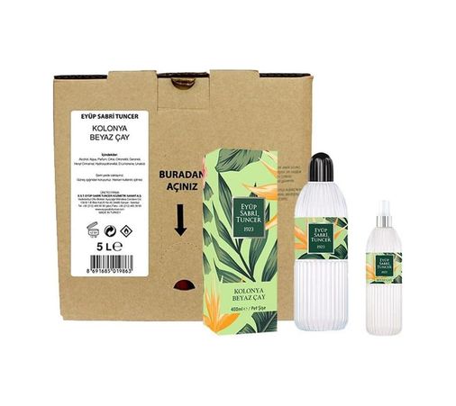 Diğer 128832381 Beyaz Çay Kolonyası Paketi 5 Lt, 400 Ml Ve 150 Ml