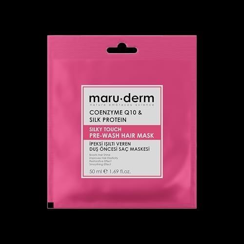 Diğer 128833505 Maru.derm Duş Öncesi Saç Maskesi, Coenzyme Q10 & Silk Protein, İpeksi Işıltı Veren, 50 Ml