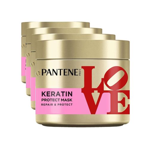 Diğer 128833567 Pantene Love Edition Pro-V Keratin Koruması Saç Bakım Maskesi 300 Mililitre 4 Paketi