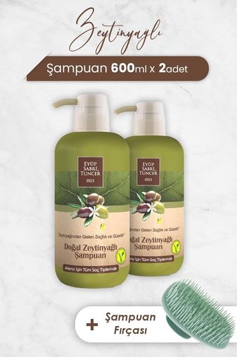Diğer 128841653 Zeytinyağlı Şampuan 600 Ml X 2 Adet Ve Şampuan Fırçası