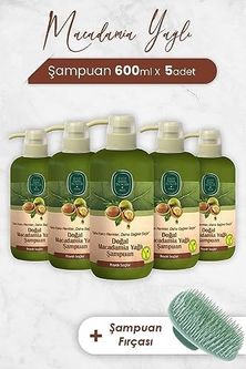 Diğer 128842095 Macadamia Yağlı Şampuan 600 Ml X 5 Adet Ve Şampuan Fırçası