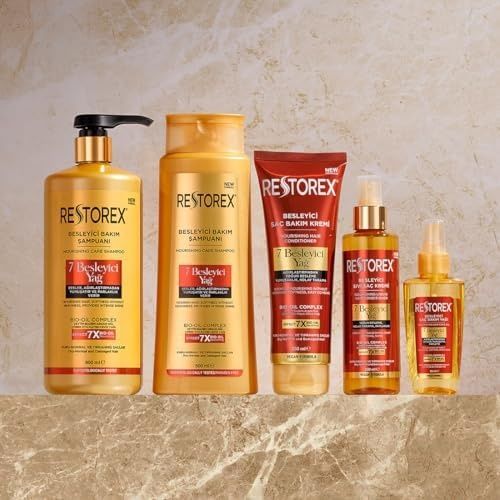 Diğer 128842358 Restorex Besleyici Bakım Bakım Şampuanı 500 Ml - 7 Besleyici Yağ Göz Alıcı Parlaklık İpeksi Yumuşaklık 2 Paketi