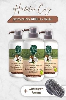 Diğer 128842568 Hindistan Cevizi Şampuan 600 Ml X 3 Adet Ve Şampuan Fırçası