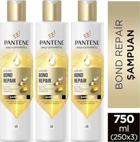 Diğer 128842784 Pantene Pro-V Miracles Molecular Repair Şampuan Yıpranmış Saçlar İçin 250 Ml 3Lü Paket