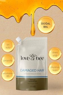 Diğer 128843066 Komili 1878 Of Bee Yıpranmış Saçlar İçin Doğal Bal İçeren Yoğun Onarıcı Premium Saç Bakım Şampuanı - 360 Ml 3 Paketi