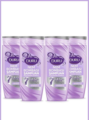 Diğer 128843421 Nem Bombası Şampuan, Yıpranmış Saçlar İçin Yoğun Onarıcı Ve Nemlendirici, 7 Hyaluronik Asit Ve Peptid, 4X400 Ml