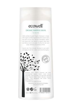 Diğer 128843593 Ecowell Yağlı Saçlar İçin Organik Şampuan 2'li Set 2 X 300 Ml