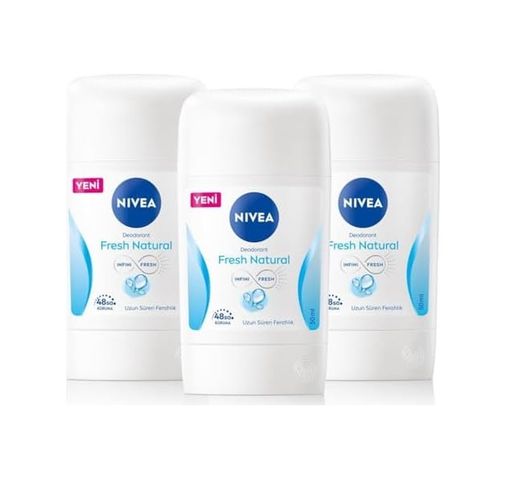 Diğer 128846935 Kadın Stick Deodorant Fresh Natural 50Ml, 48 Saat Koruma, X3 Adet