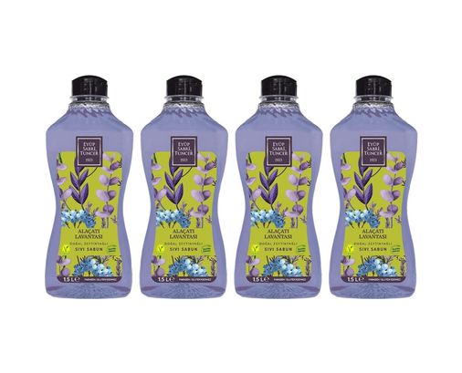 Diğer 128847120 Alaçatı Lavantası Doğal Zeytinyağlı Sıvı Sabun 1,5 Lt X 4