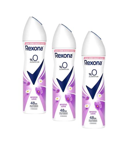 Diğer 128847444 Rexona Kadın Sprey Deodorant Mystic %0 Alüminyum 150 Ml 3 Paketi
