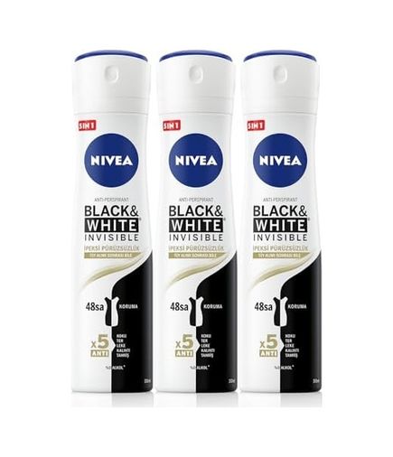 Diğer 128847473 Kadın Sprey Deodorant & Invisible İpeksi Pürüzsüzlük, Ter Ve Ter Kokusuna Karşı 48 Saat Anti-Perspitant Koruma 150Mlx3 Adet