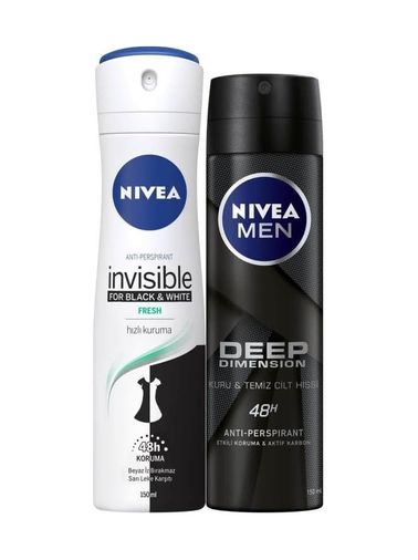 Diğer 128847705 & Pure Bayan Deosprey 150 Ml+Deep Dimension Erkek Deosprey 150 Ml 2'li Paket