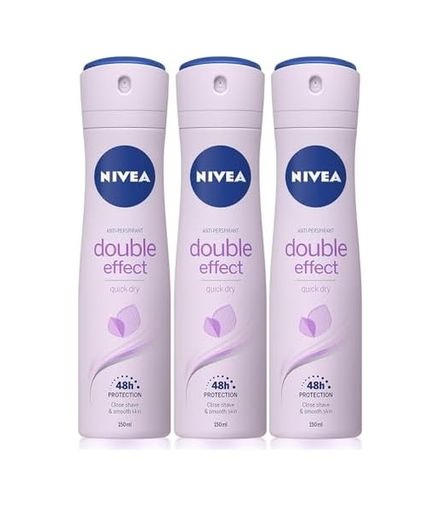 Diğer 128848043 Kadın Sprey Deodorant Double Effect 48 Saat Anti-Perspirant Koruma 150Ml X 3 Adet,pürüzsüz Koltuk Altı