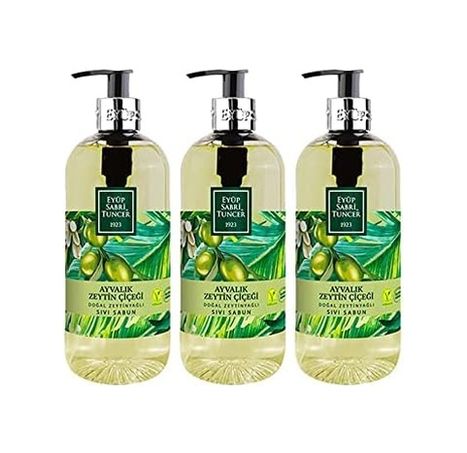 Diğer 128848254 Doğal Zeytinyağlı Sıvı Sabun Ayvalık Zeytin Çiçeği 500 Ml X3 Adet