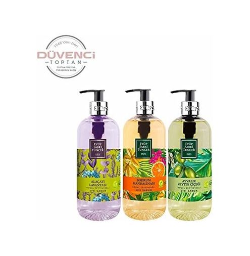 Diğer 128848454 Bodrum Mandalinası, Zeytin Çiçeği Ve Lavanta Sıvı Sabun Seti 3' Lü 500 Ml