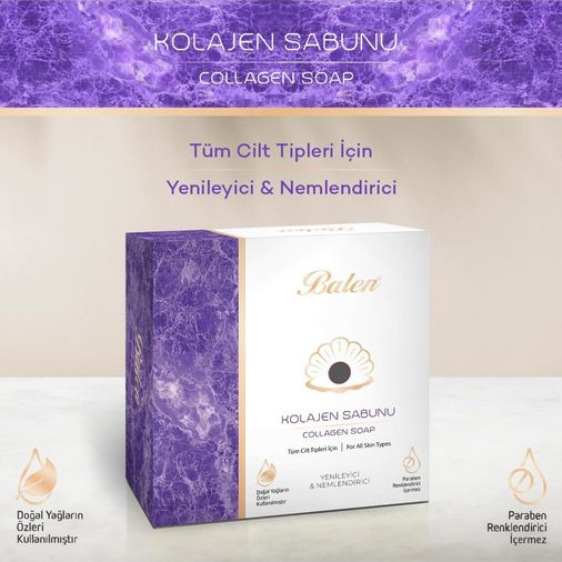Diğer 128848472 Balen Kolajen Sabunu, Balık Kolajeni, 125 Gr, Katı Sabun