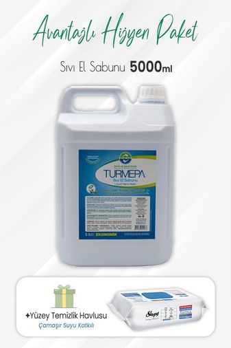 Diğer 128848526 Sıvı Sabun 5 Lt Ve Çamaşır Sulu Yüzey Temizlik 100' Lü