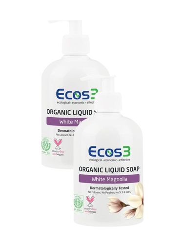 Diğer 128848626 Ecos3 Organik Sıvı Sabun Beyaz Manolya 2 Li Set 2 X 500 Ml