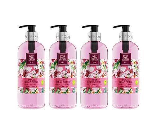 Diğer 128848710 Kiraz Çiçeği Doğal Zeytinyağlı Sıvı Sabun 500 Ml - 4 Adet
