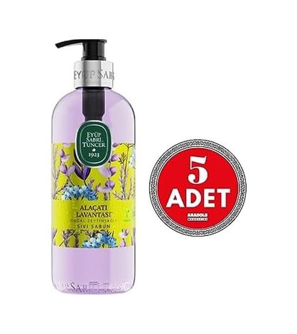 Diğer 128848762 Alaçatı Lavantası Doğal Zeytinyağlı Sıvı Sabun 500 Ml X 5 Adet