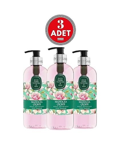 Diğer 128848769 Doğal Zeytinyağlı Sıvı Sabun Manolya Çiçeği 500 Ml X 3 Adet 00001397