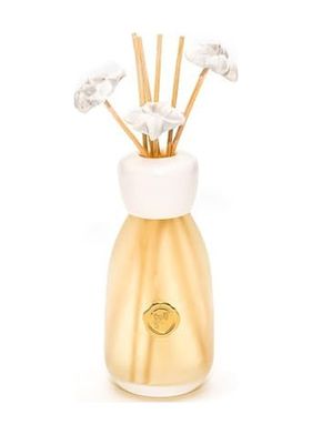 Diğer 128848858 Missi 230 Ml Ekru Seramik Çiçek Taş Çubuklu Beyaz Sabun Oda/banyo Kokusu
