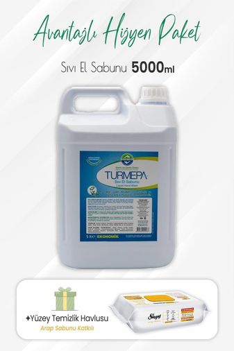 Diğer 128848862 Sıvı Sabun 5 Lt Ve Arap Sabunlu Yüzey Temizlik 100' Lü