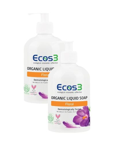 Diğer 128848887 Ecos3 Organik Sıvı Sabun Floral 2 Li Set 2 X 500 Ml