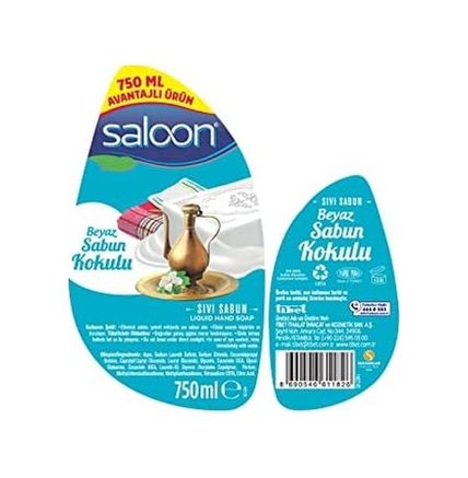 Diğer 128849193 Saloon Sıvı Sabun Beyaz Sabun Kokulu 750 Ml