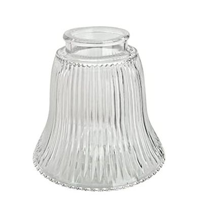 Diğer 128850331 Aspen 23080-4A Geçişli Şeffaf Fitilli Tavan Vantilatörü Yedek Cam Gölge, 6,5 Cm Takıcı, 10,6 Cm Çap X 10,16 Cm Yükseklik, 4 Paket