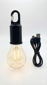 Diğer 128850839 Şarjlı Taşınabilir Led Ampul Lamba Usb İle Şarj Edilebilir, 3 Kademeli Işık, Asma Kancalı & Kamp, Bahçe, Dolap, Balkon, Banyo İçin Acil Aydınlatma 3200K