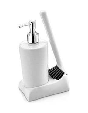 Diğer 128852626 Silikon Fırçalı Mutfak Banyo Sıvı Sabunluk Süngerlik Seti